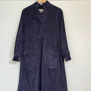 TOAST England navy corduroy tunic dress
